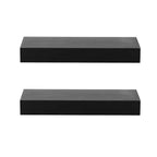 Lot de 2 étagères murales Havlock en bois de 18 po, noires : étagères ouvertes en MDF, aucun assemblage requis