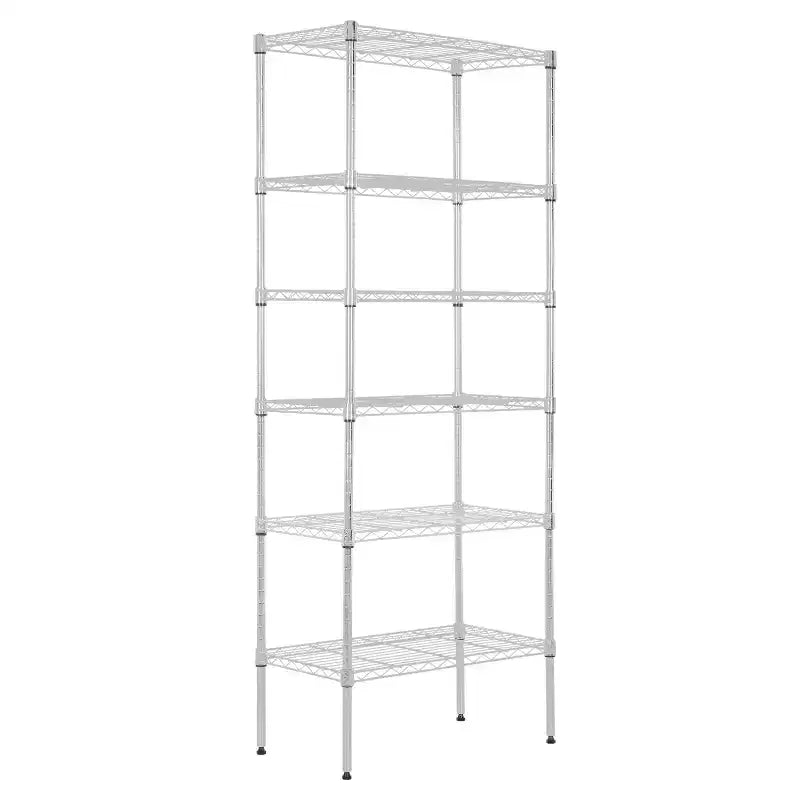 Étagère métallique à 6 niveaux, rayonnage de garage, étagère réglable et autoportante, utilisation multifonctionnelle pour la maison, le bureau ou le commerce.