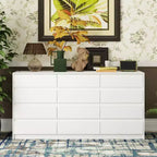 Commode Moderne 12 Tiroirs Design Minimaliste Poignées Discrètes