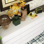Commode Moderne 12 Tiroirs Design Minimaliste Poignées Discrètes
