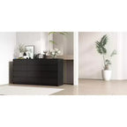 Commode Moderne 12 Tiroirs Design Minimaliste Poignées Discrètes
