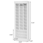 Meuble de rangement pour chaussures, armoire à chaussures haute à 10 niveaux avec étagères à bottes et 27 casiers, organisateur de chaussures autoportant pour placard, entrée