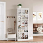 Meuble de rangement pour chaussures, armoire à chaussures haute à 10 niveaux avec étagères à bottes et 27 casiers, organisateur de chaussures autoportant pour placard, entrée