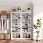 Meuble de rangement pour chaussures, armoire à chaussures haute à 10 niveaux avec étagères à bottes et 27 casiers, organisateur de chaussures autoportant pour placard, entrée