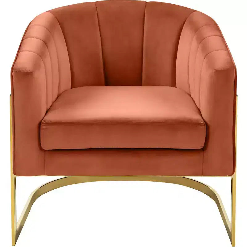 Fauteuil en velours Carter