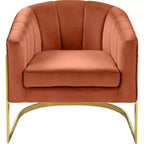 Fauteuil en velours Carter