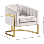 Fauteuil en velours Carter