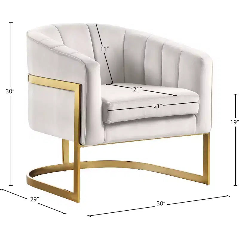 Fauteuil en velours Carter