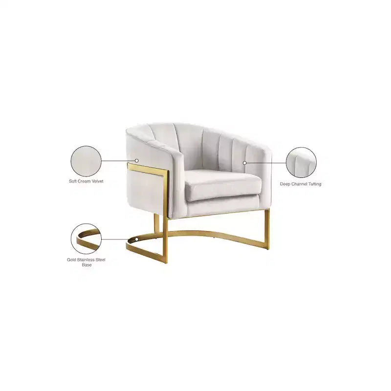 Fauteuil en velours Carter