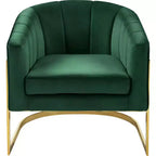 Fauteuil en velours Carter