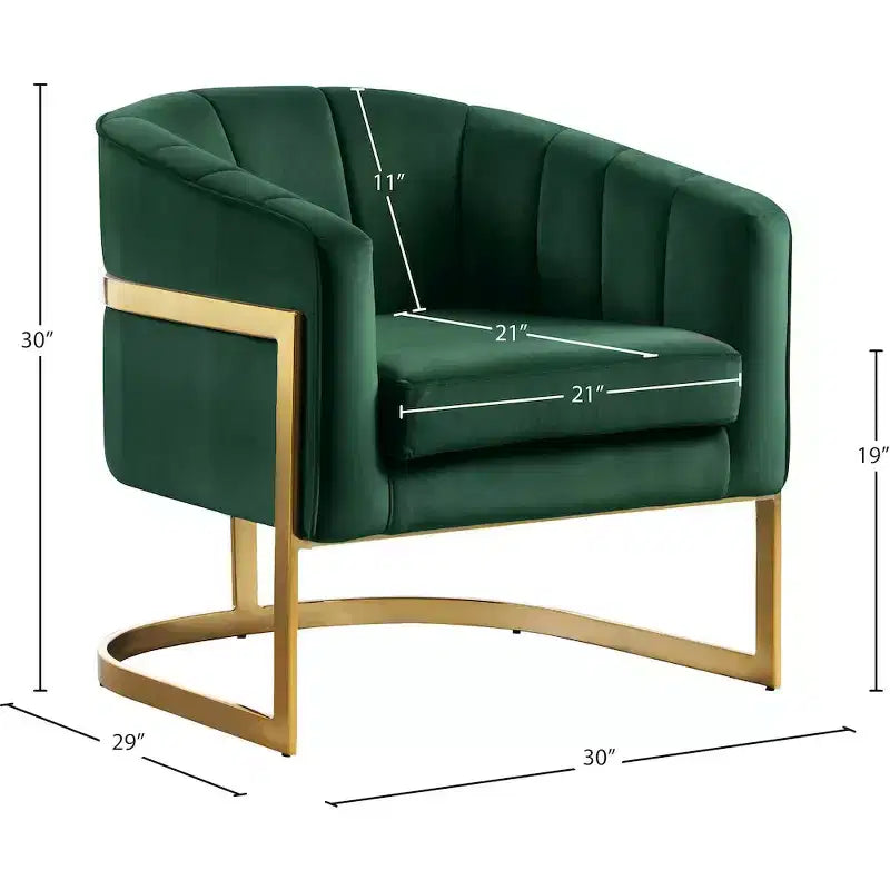 Fauteuil en velours Carter