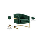 Fauteuil en velours Carter
