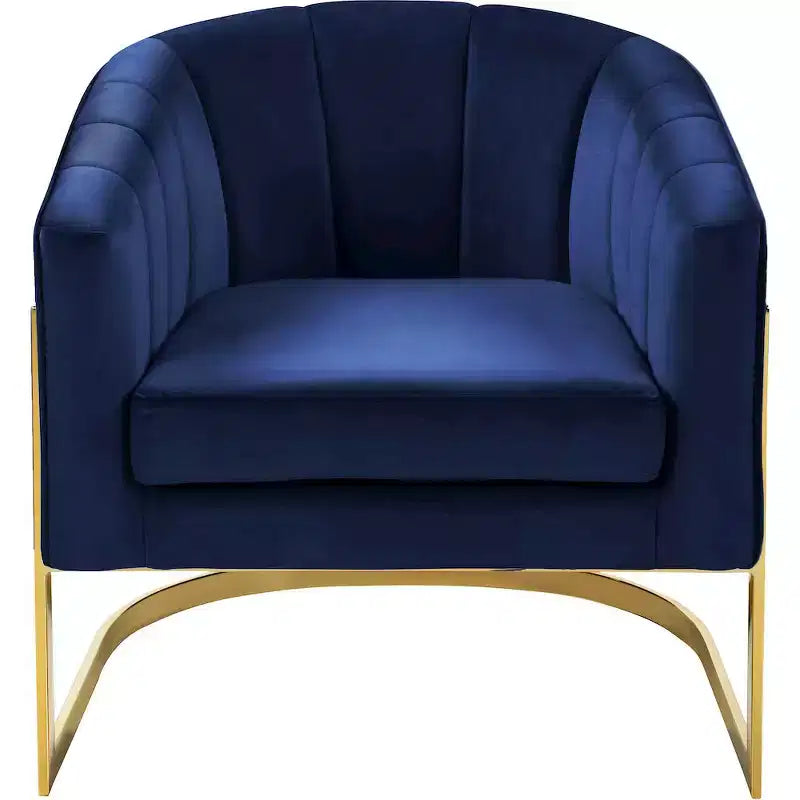 Fauteuil en velours Carter