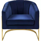 Fauteuil en velours Carter