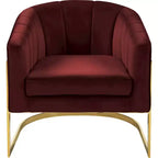 Fauteuil en velours Carter