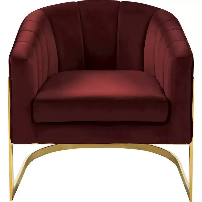 Fauteuil en velours Carter