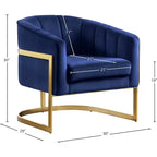 Fauteuil en velours Carter