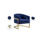 Fauteuil en velours Carter