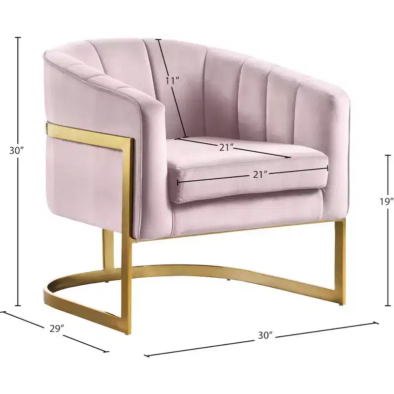 Fauteuil en velours Carter