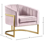 Fauteuil en velours Carter