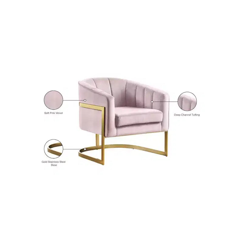 Fauteuil en velours Carter