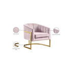 Fauteuil en velours Carter