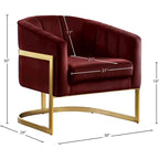 Fauteuil en velours Carter