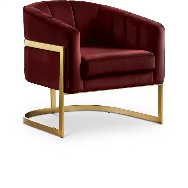 Fauteuil en velours Carter
