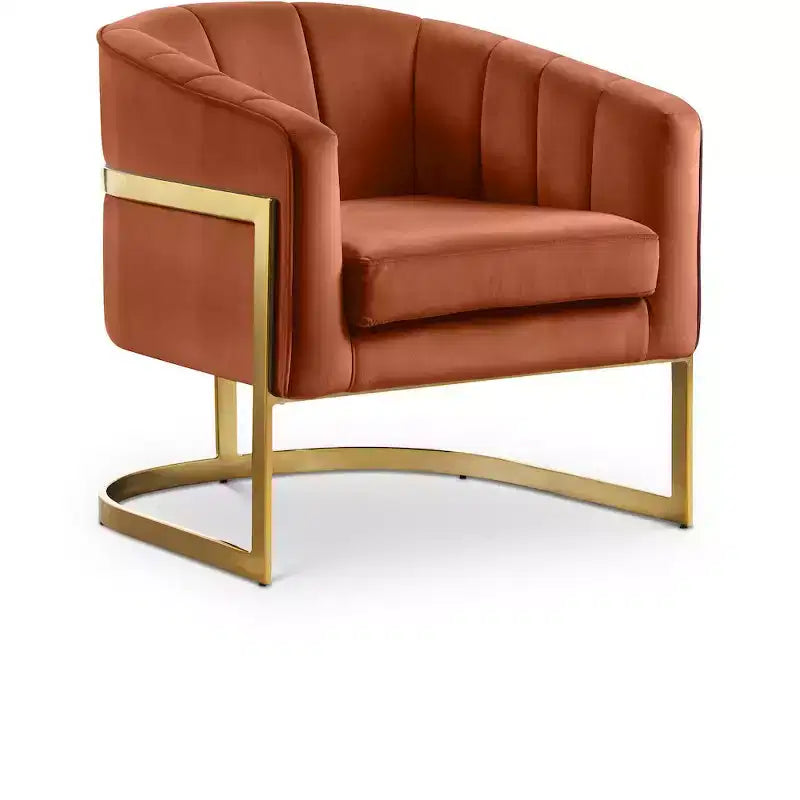 Fauteuil en velours Carter