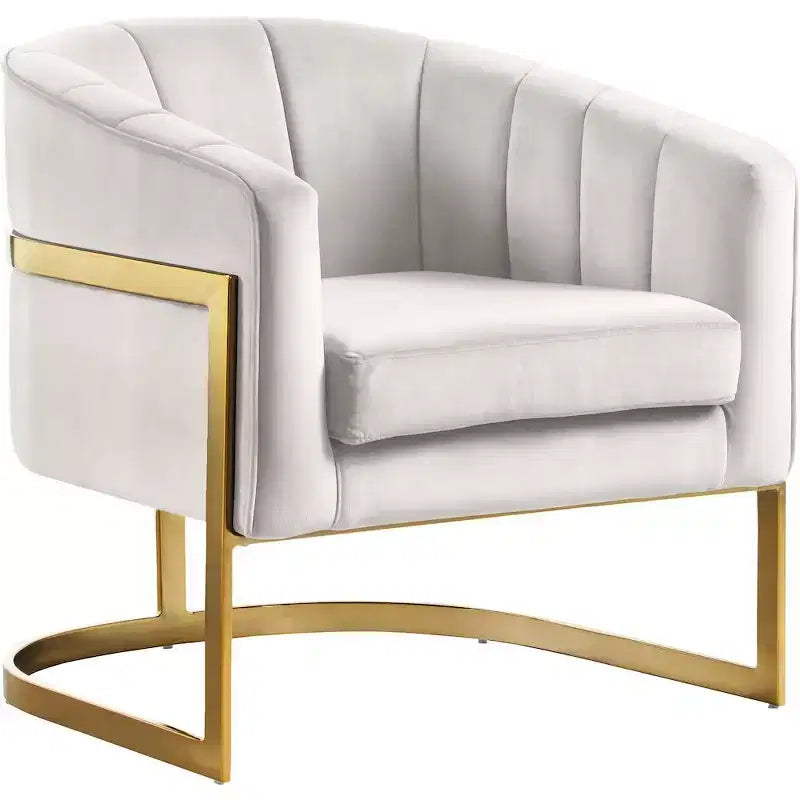 Fauteuil en velours Carter