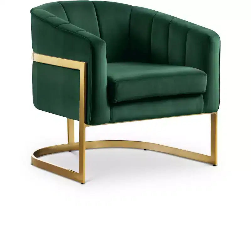 Fauteuil en velours Carter