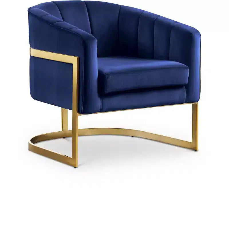 Fauteuil en velours Carter