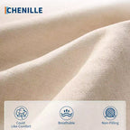 Canapé 3 places en chenille 89 avec porte-gobelets et poches de rangement - Canapé de salon à assise profonde pour petits espaces