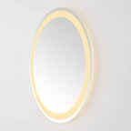 Miroir rond à LED en aluminium de 30 po