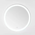 Miroir rond à LED en aluminium de 30 po