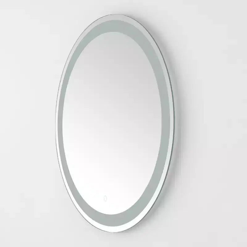 Miroir rond à LED en aluminium de 30 po