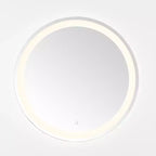 Miroir rond à LED en aluminium de 30 po
