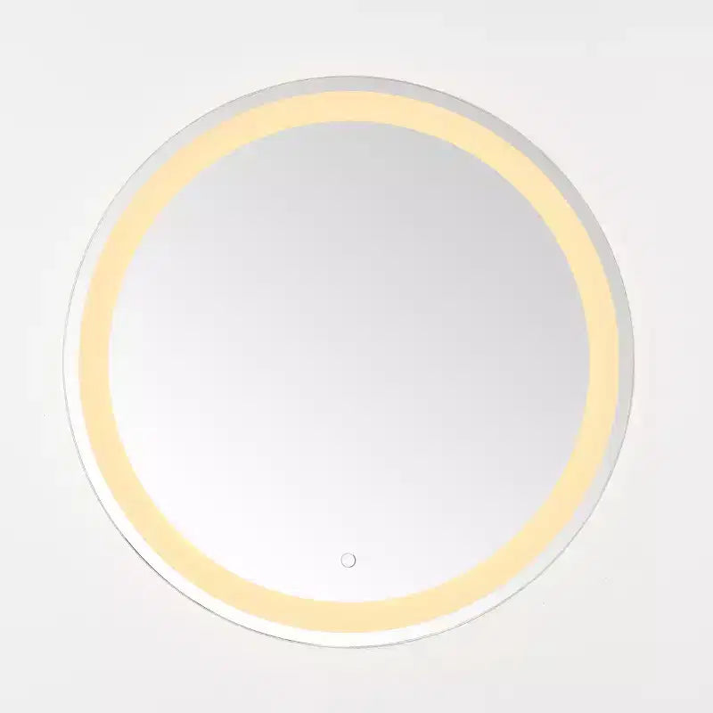 Miroir rond à LED en aluminium de 30 po