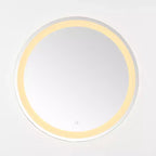Miroir rond à LED en aluminium de 30 po