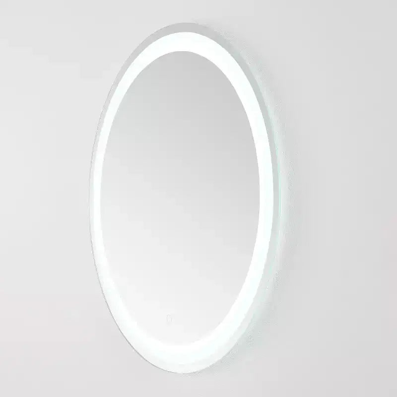 Miroir rond à LED en aluminium de 30 po