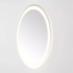 Miroir rond à LED en aluminium de 30 po