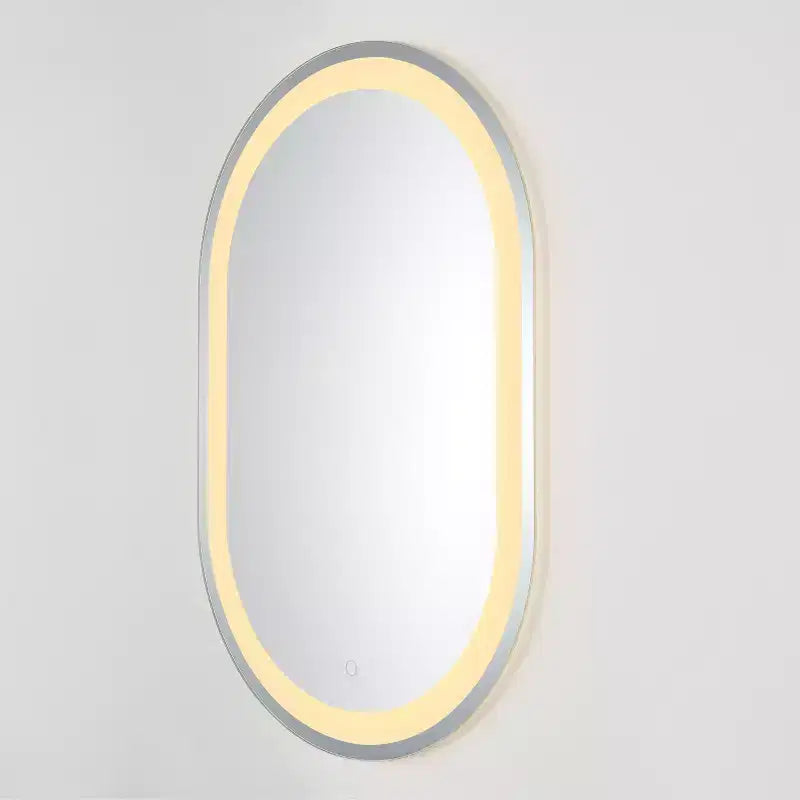 Miroir ovale LED en aluminium 24