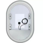 Miroir ovale LED en aluminium 24