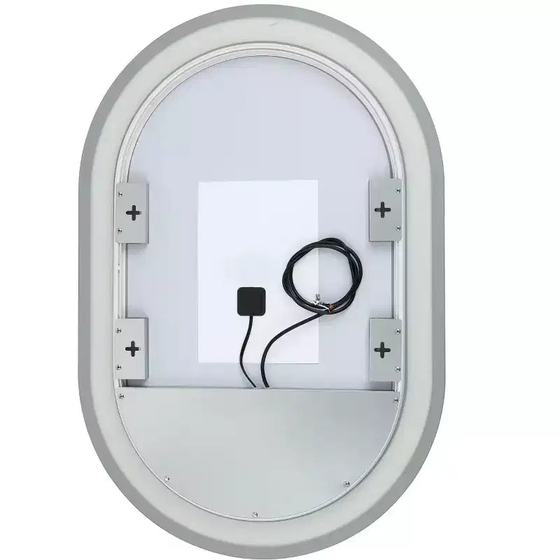 Miroir ovale LED en aluminium 24