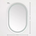 Miroir ovale LED en aluminium 24