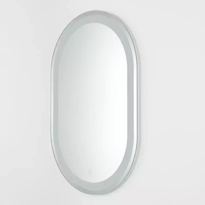 Miroir ovale LED en aluminium 24
