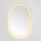 Miroir ovale LED en aluminium 24