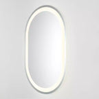 Miroir ovale LED en aluminium 24