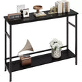 Entryway Table, 2 Tier Console Tables with Storage, Adjustable Shelf Console Table, Industrial Sofa Table, for Entryway, Living Room