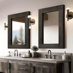 Miroir mural rectangulaire pleine longueur en bois couleur anthracite (sans support) 71 x 31 x 2
